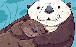 "A Warm Hug": My 12 Illustrations Capturing Animals In Hugs