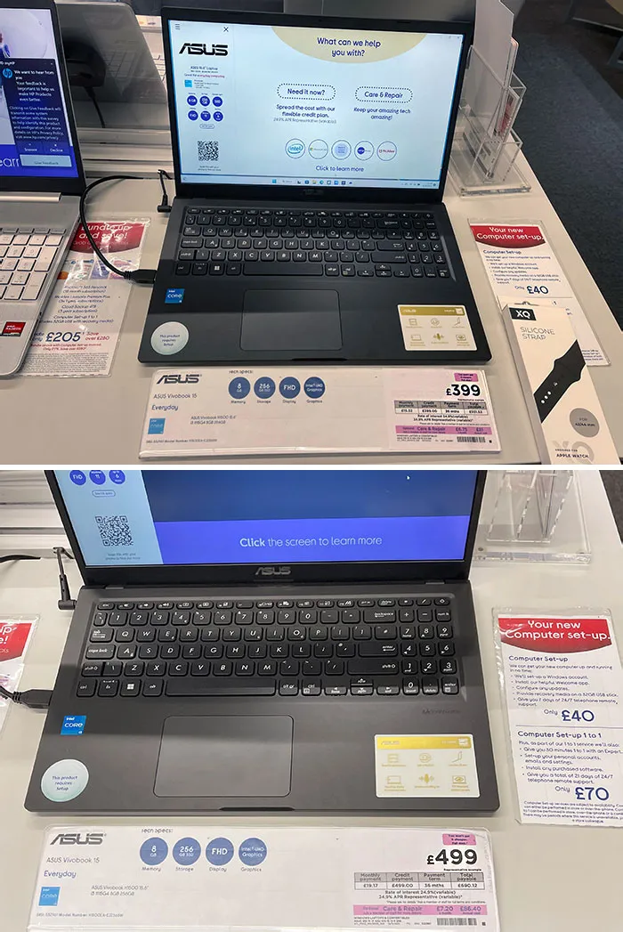 As Black Friday Looms, Curry's Seem To Have Begun Inflating Their Prices Just To Drop Them. These Photos Are Taken 4 Days Apart, And It Wasn't In The Sale