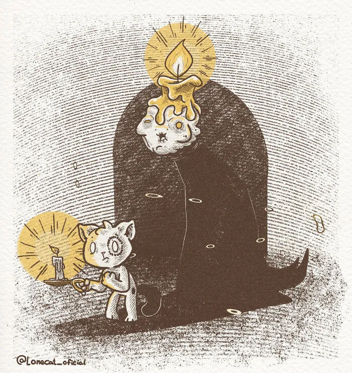 I Made 20 New Illustrations About An Introverted Cat Showing That It's Ok To Be Alone Sometimes (New Pics)