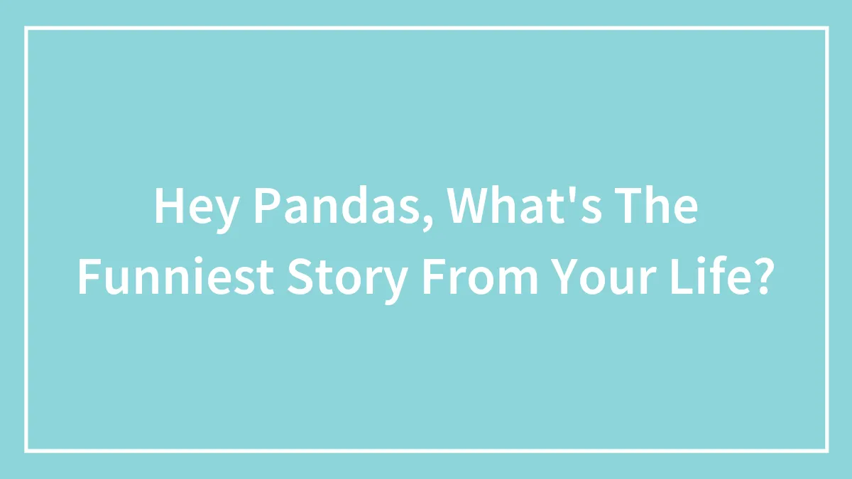 Hey Pandas, What's The Funniest Story From Your Life? (Closed)