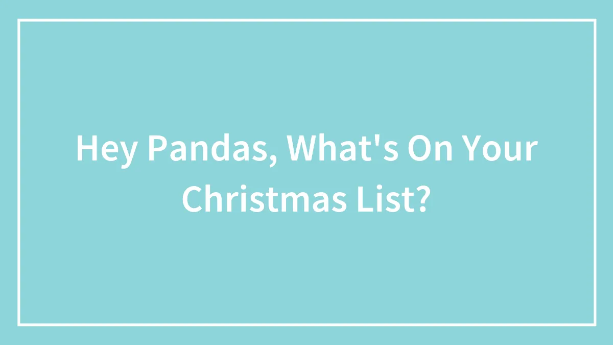 Hey Pandas, What's On Your Christmas List?
