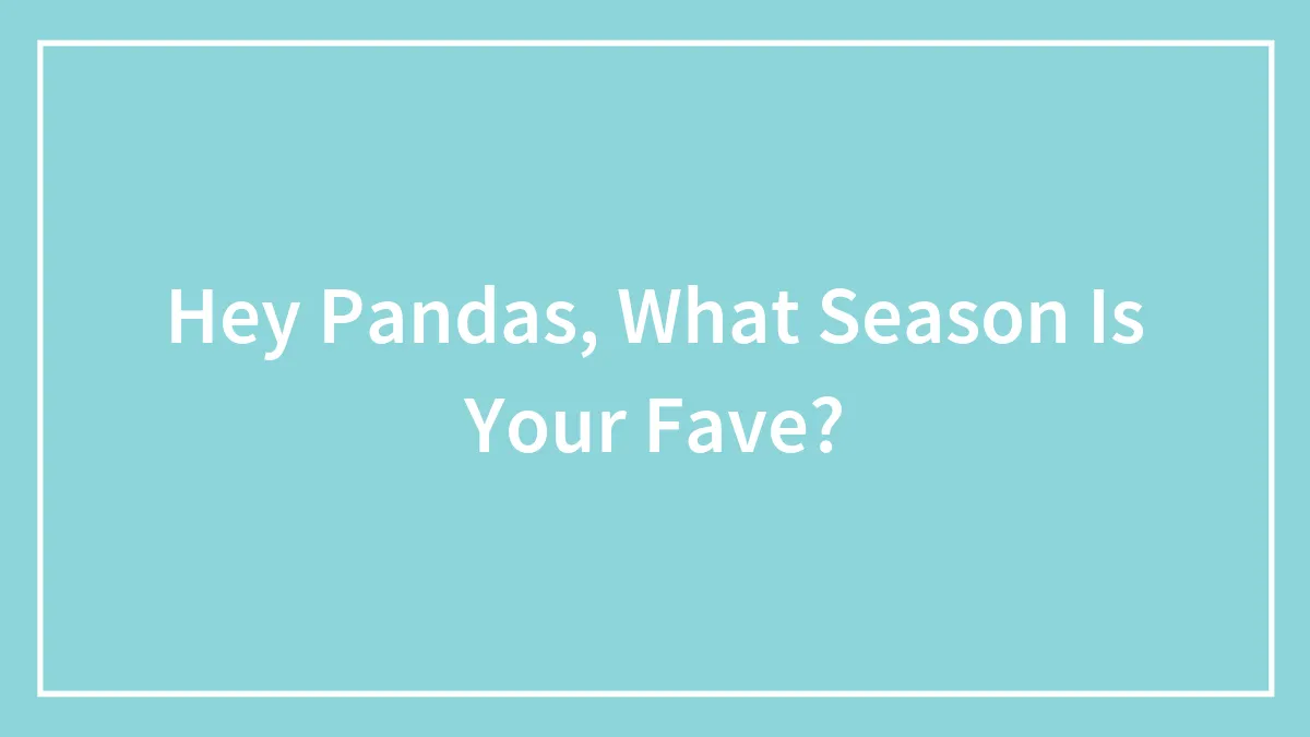 Hey Pandas, What Season Is Your Fave?