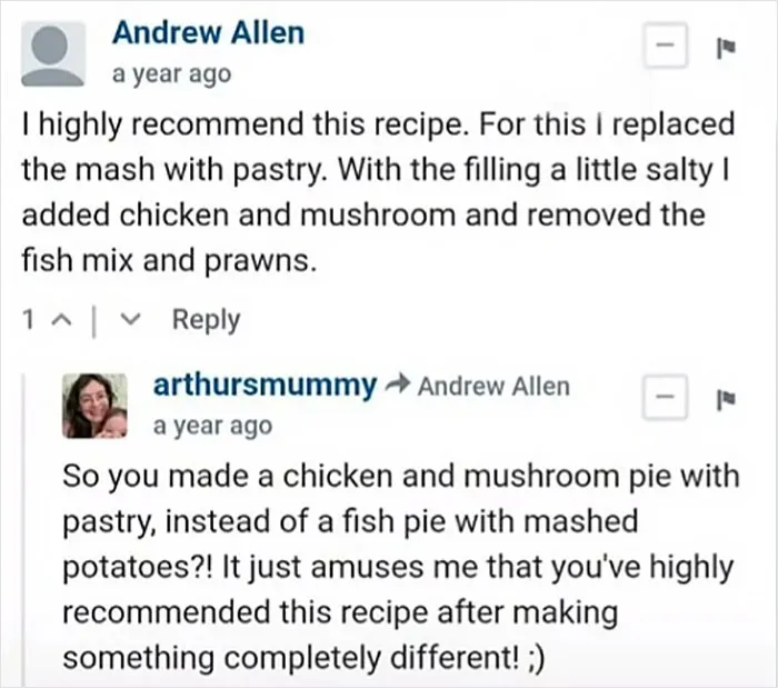 34 Hilariously Dumb Comments People Left On Internet Recipes That Got Called Out By This TikToker