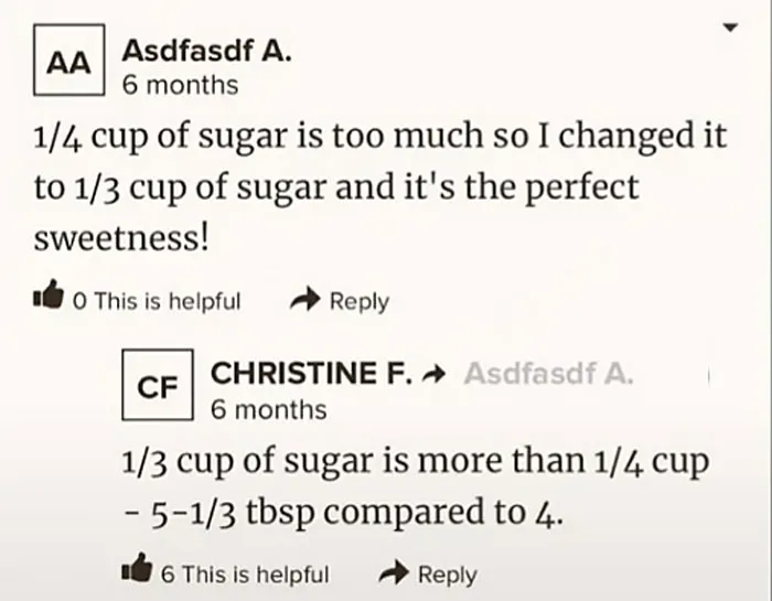 34 Hilariously Dumb Comments People Left On Internet Recipes That Got Called Out By This TikToker