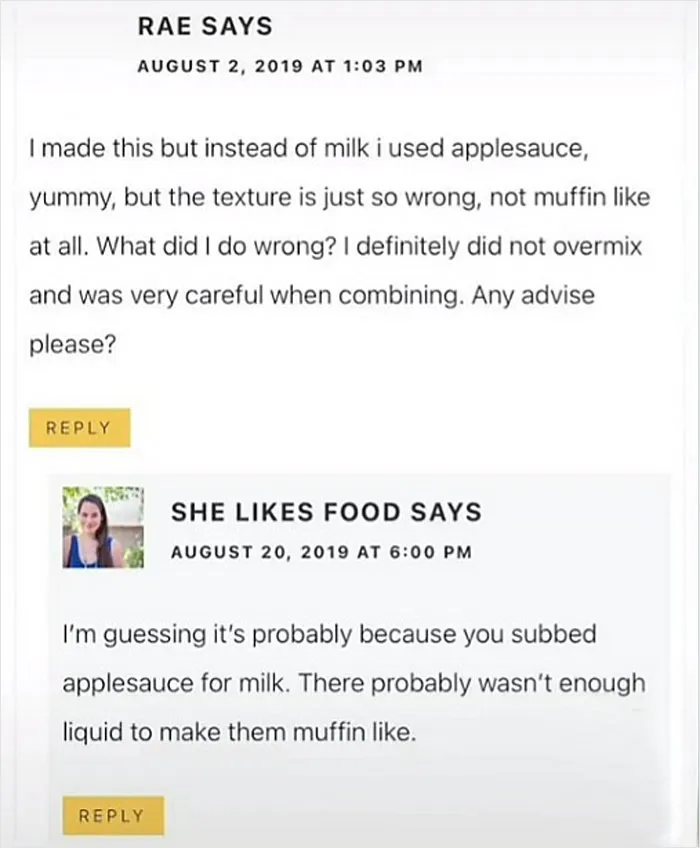 34 Hilariously Dumb Comments People Left On Internet Recipes That Got Called Out By This TikToker