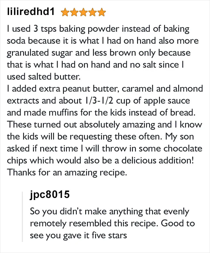 34 Hilariously Dumb Comments People Left On Internet Recipes That Got Called Out By This TikToker