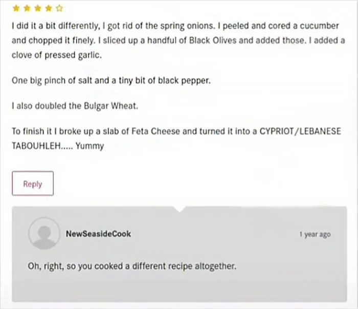 34 Hilariously Dumb Comments People Left On Internet Recipes That Got Called Out By This TikToker