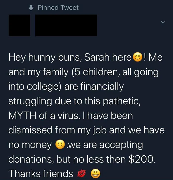 Asking For 200$ Or More From People