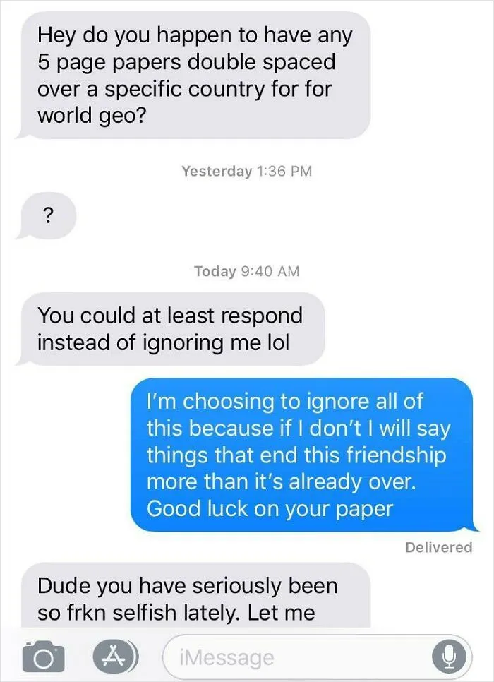 An Old Friend From College Asked For “Help” With A Paper