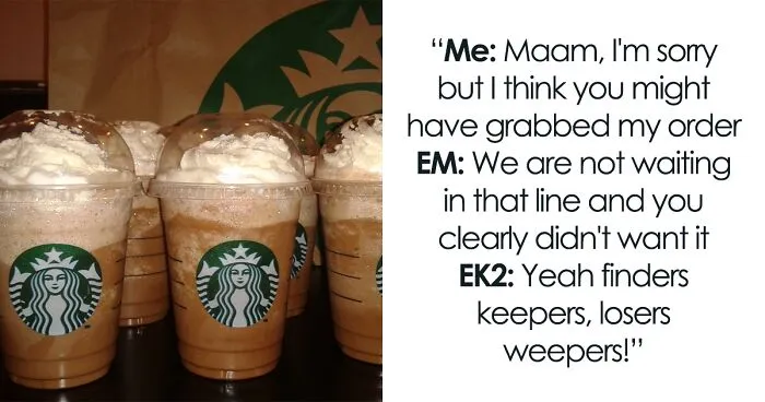 "We Are Not Waiting In That Line": Mother Karen Boldly Steals Another Customer’s Drinks For Her Kids To Try Out, Learns To Regret Her Decision