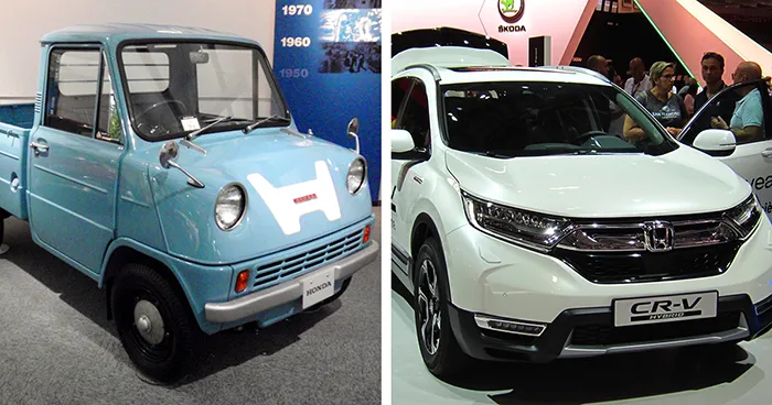 25 Comparaciones entre modelos de coches modernos de marcas famosas y sus versiones antiguas