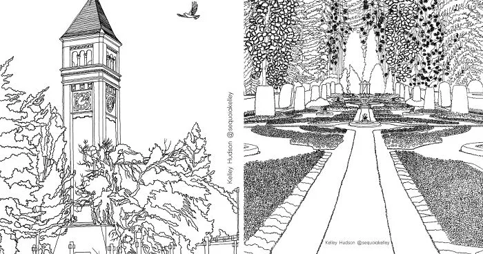 I Made A Hand Drawn Coloring Book Of Spokane, Washington (28 Pics)