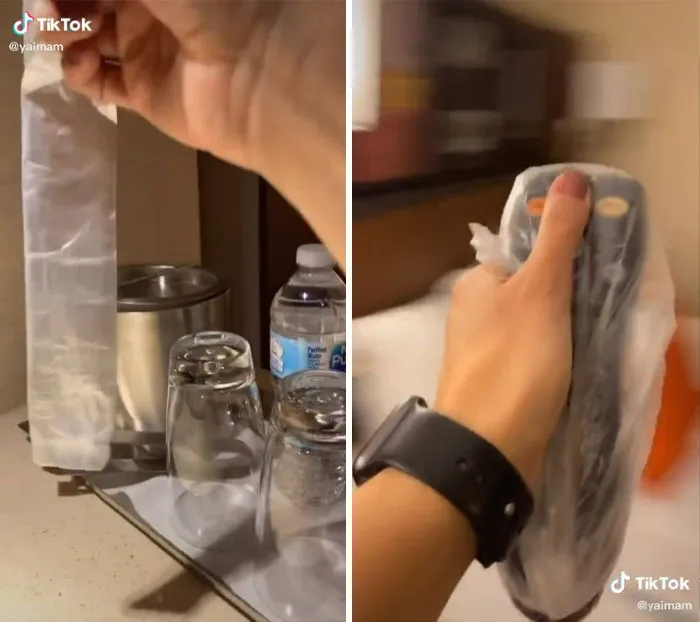 Use This Little Baggie For Ice For The Remote. It's The Nastiest Thing In The Hotel Room