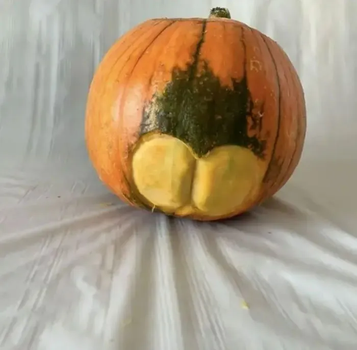 Happy Halloween! (My Kid Invented A New Halloween Centric Event That Involves Carving Butts Into Pumpkins)