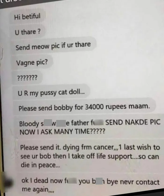 Help Me Translate This: 'Bloody Sl*twh*re Father F**k'