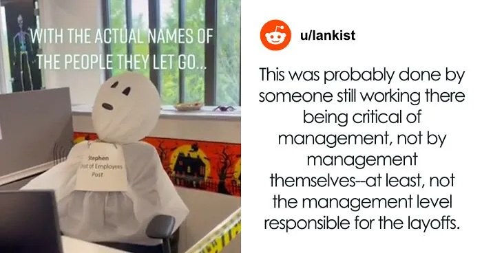 "It's Gonna Take A Lot Of Pizza Parties To Fix This": Company Called Out After Decorating Its Office With “Ghosts” Of Past Employees Who Were Laid Off