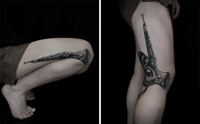 35 Tatuajes geniales que muestran su verdadero aspecto cuando el cuerpo se mueve, por Veks Van Hillik Tattoo