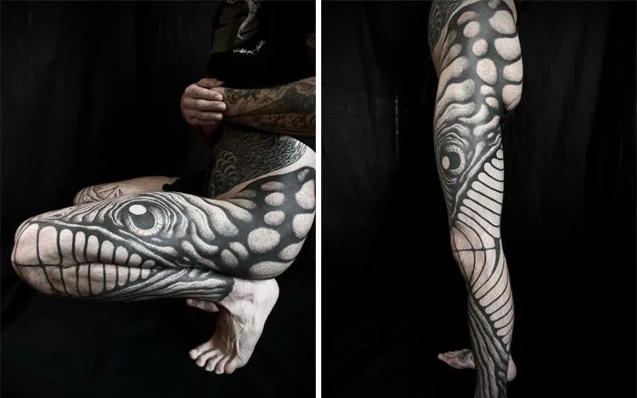 35 Tatuajes geniales que muestran su verdadero aspecto cuando el cuerpo se mueve, por Veks Van Hillik Tattoo