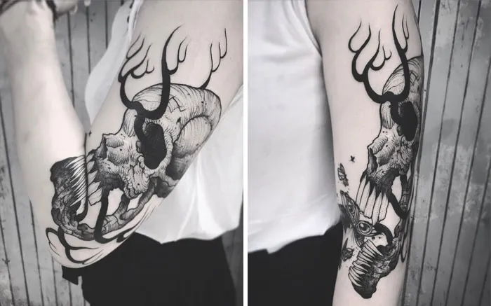 35 Tatuajes geniales que muestran su verdadero aspecto cuando el cuerpo se mueve, por Veks Van Hillik Tattoo