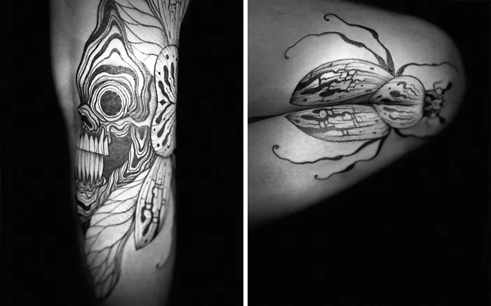 35 Tatuajes geniales que muestran su verdadero aspecto cuando el cuerpo se mueve, por Veks Van Hillik Tattoo