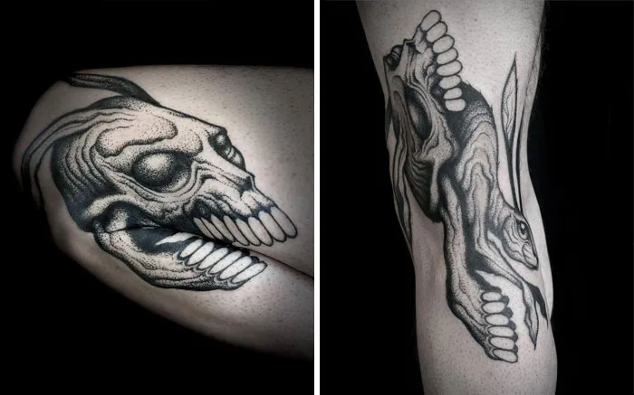 35 Tatuajes geniales que muestran su verdadero aspecto cuando el cuerpo se mueve, por Veks Van Hillik Tattoo