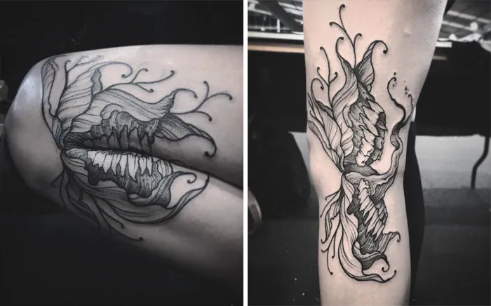 35 Tatuajes geniales que muestran su verdadero aspecto cuando el cuerpo se mueve, por Veks Van Hillik Tattoo