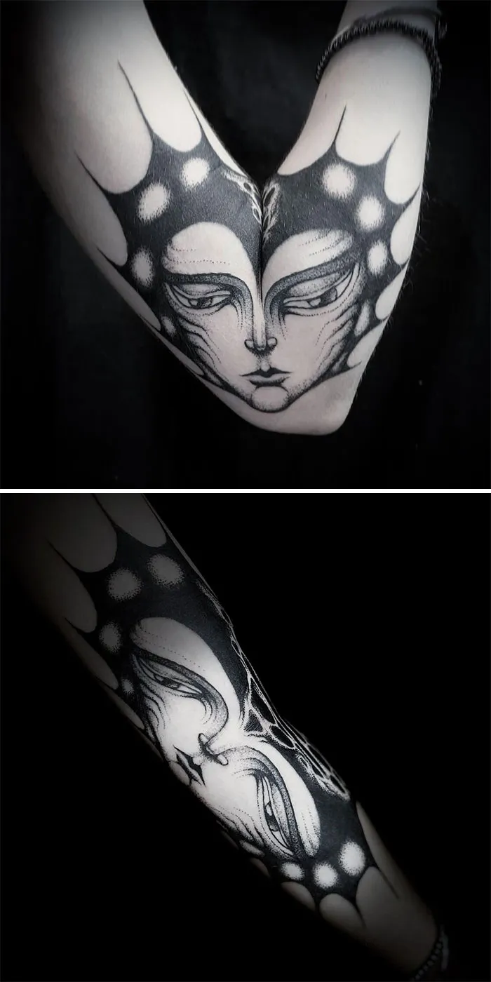 35 Tatuajes geniales que muestran su verdadero aspecto cuando el cuerpo se mueve, por Veks Van Hillik Tattoo