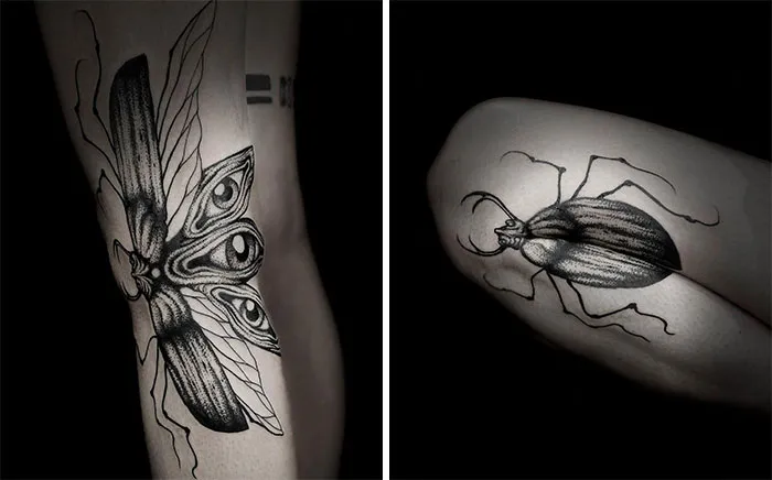 35 Tatuajes geniales que muestran su verdadero aspecto cuando el cuerpo se mueve, por Veks Van Hillik Tattoo
