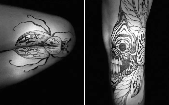 35 Tatuajes geniales que muestran su verdadero aspecto cuando el cuerpo se mueve, por Veks Van Hillik Tattoo