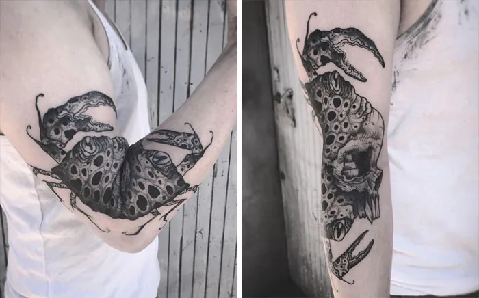 35 Tatuajes geniales que muestran su verdadero aspecto cuando el cuerpo se mueve, por Veks Van Hillik Tattoo