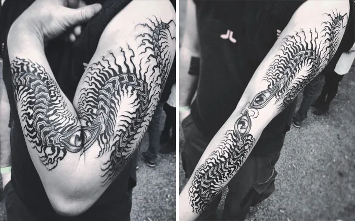 35 Tatuajes geniales que muestran su verdadero aspecto cuando el cuerpo se mueve, por Veks Van Hillik Tattoo
