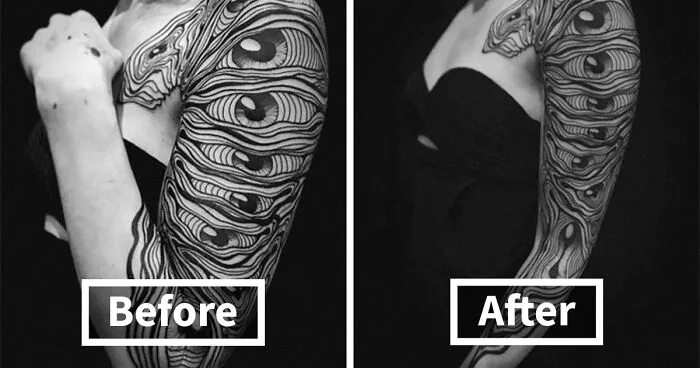 35 Genius Tattoos That Reveal Their True Form When The Body Moves, By Veks Van Hillik Tattoo