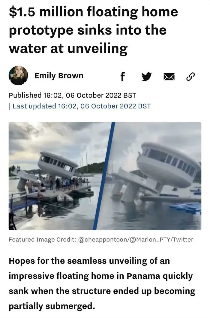 Something Tells Me A Floating Home Actually Needs To Float