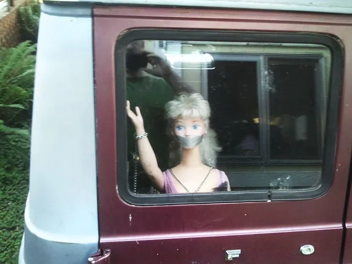 The Back Window Of My Father-In-Law's Van