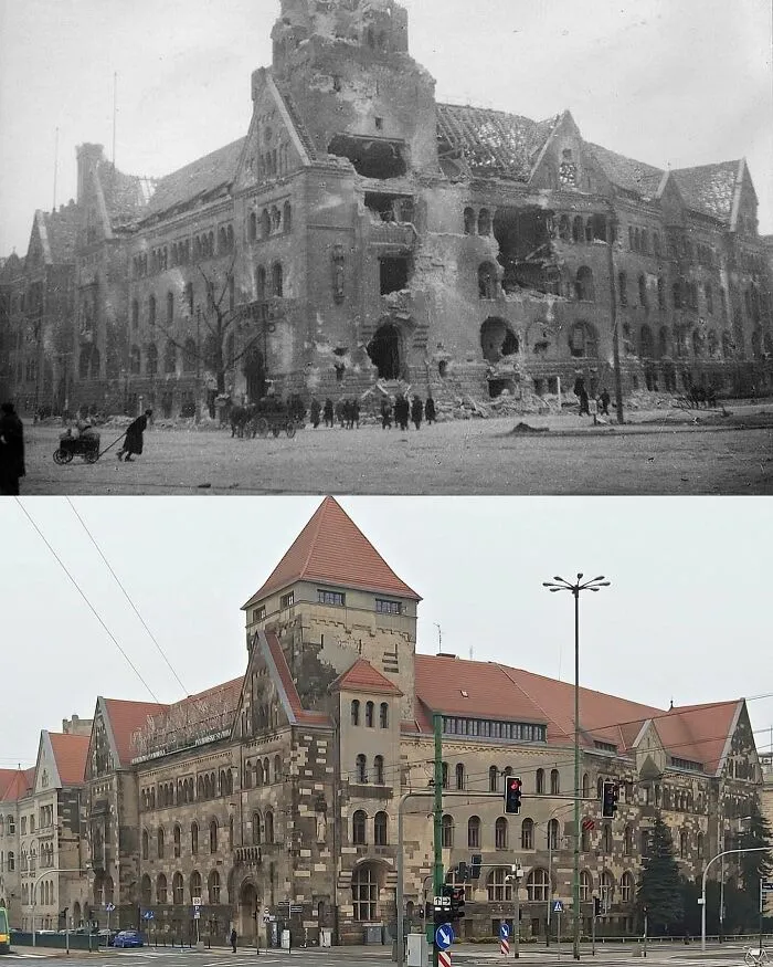 1946 vs. 2021 - Poznań, Poland