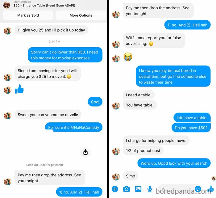 I’ll Buy Your Table, But You Pay Me