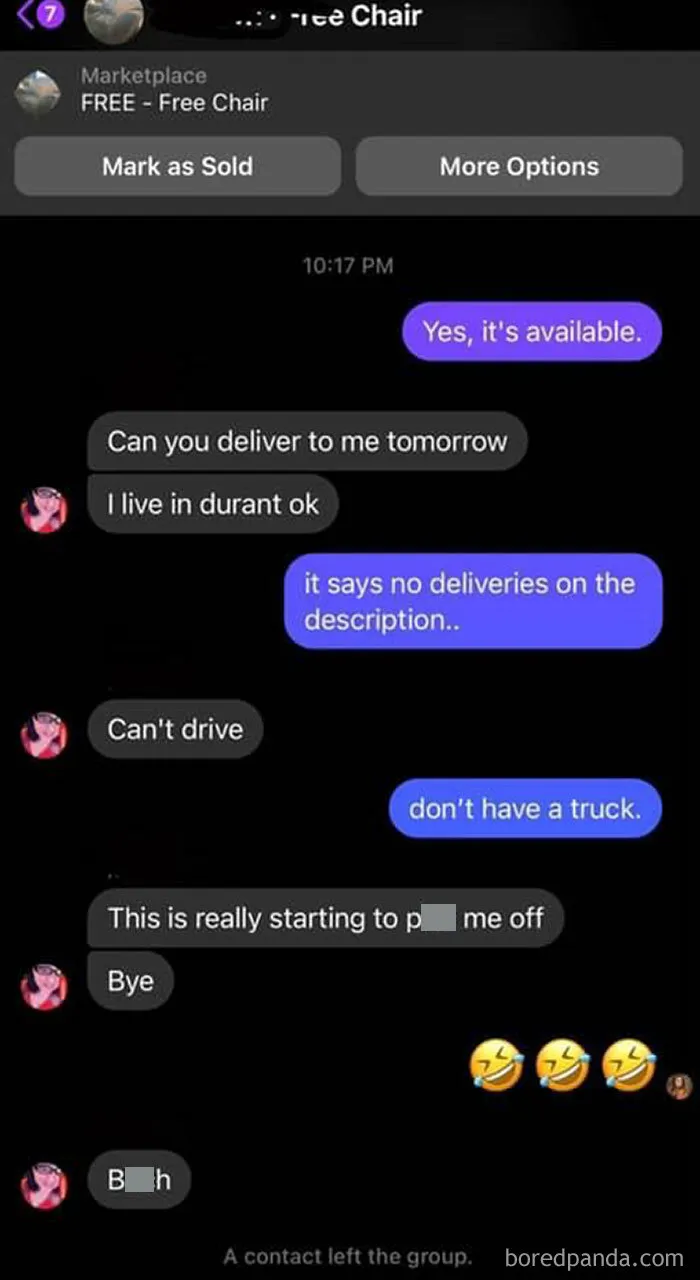 Trying To Give Away A Chair