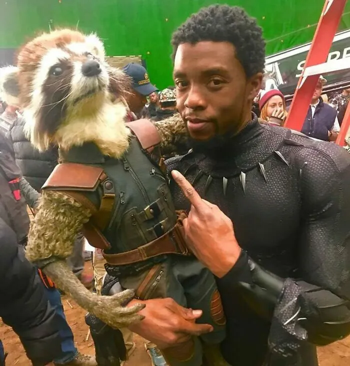 Chadwick Boseman en el rodaje de Vengadores: Endgame