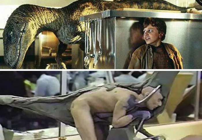 The Dinosaurs In Jurassic Park Weren't Graphics. Most Of Them Are Actors In Costumes
