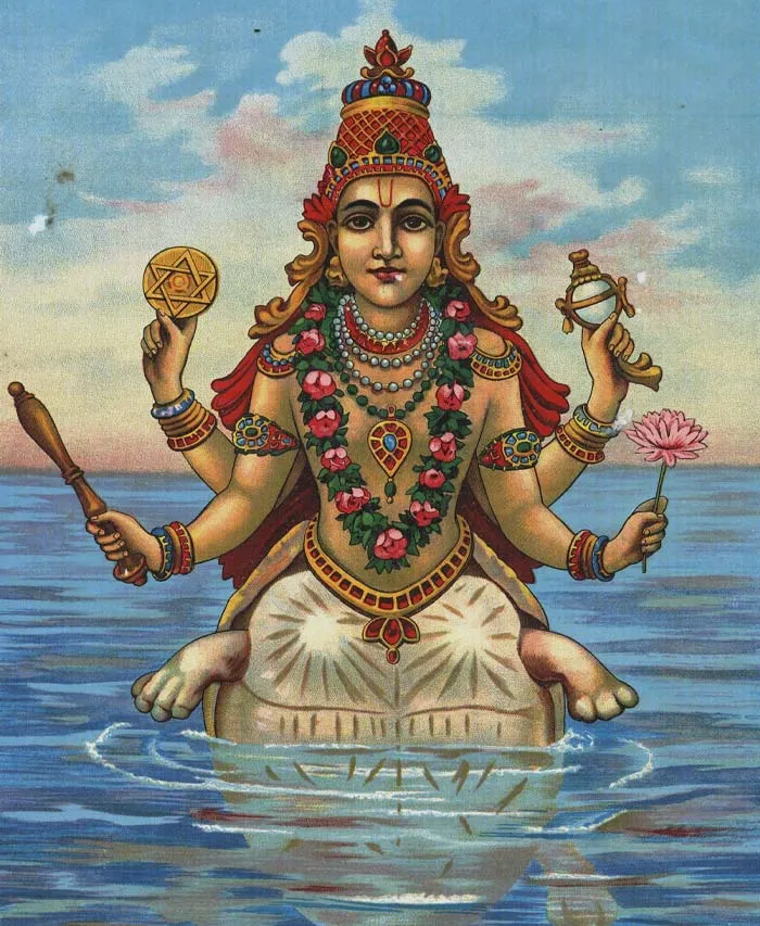 Painting of a Kurma in water 