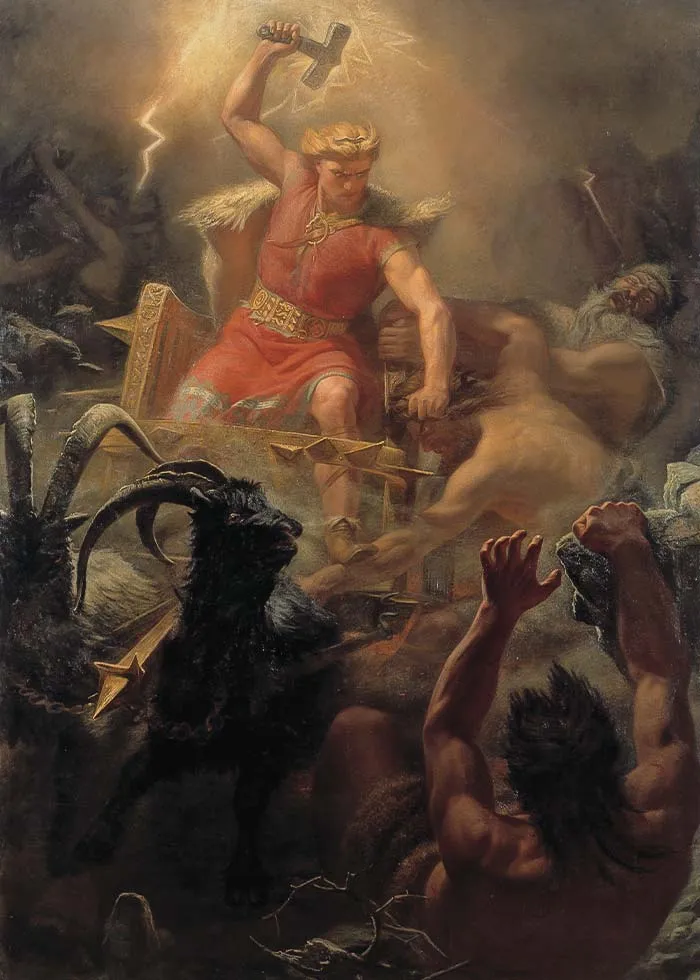 Tanngrisnir And Tanngnjóstr (Thor's Goats)