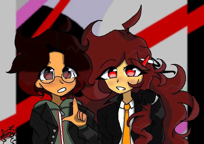 I Do Pixilart! This One's Me And My Friend As Danganronpa Characters