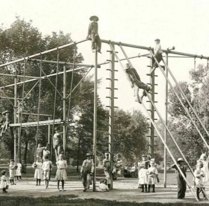 Children At An Early 1900s Playground