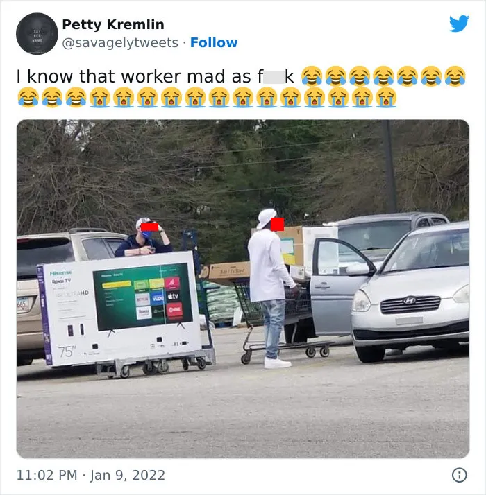 Target Employees Hate When You Think Your Tiny Car Can Fit The Biggest TV On Planet Earth