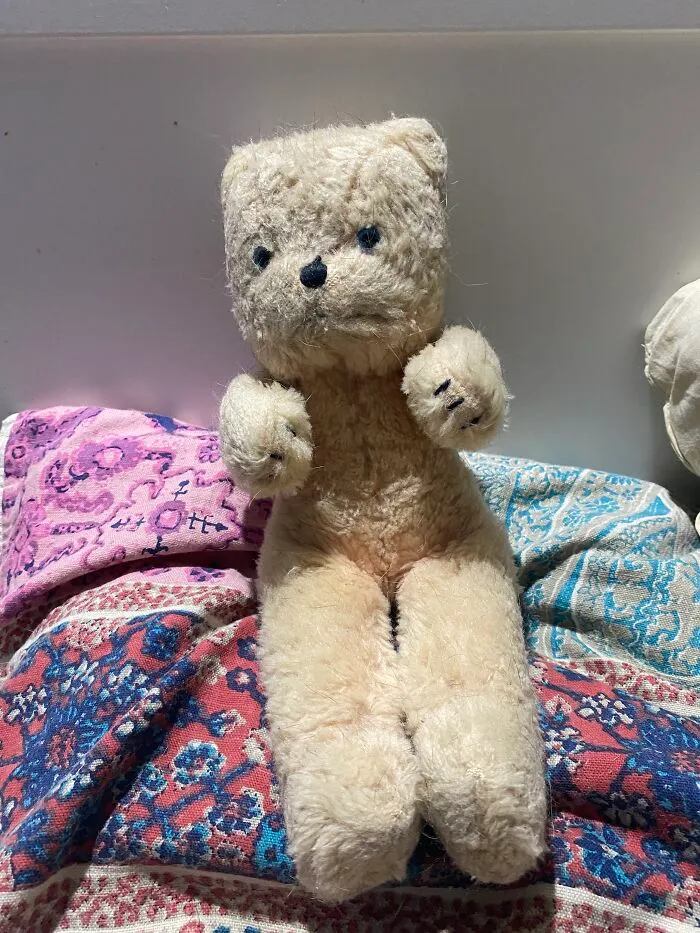 My “Best Friend” Returned To Me…. When I Was About Five I Lost “Freddie” About Two Weeks Before Christmas.  I Was Inconsolable, My Dad Had Given Her To Me The Day I Was Born.  Christmas Morning, Santa Brought Her Back Home… I’m Now 47 And She Still Lives On My Bed