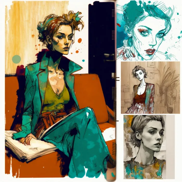 Multi Panel Comic Book Page