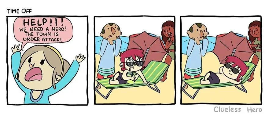 These Artists Make A Comic Series Called "Clueless Hero", And It's Set In A Fictional Gaming World (35 New Pics)
