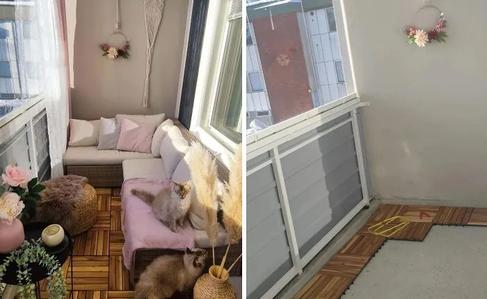 Decorated My Balcony! Ready For Summer. (After & Before Pic)