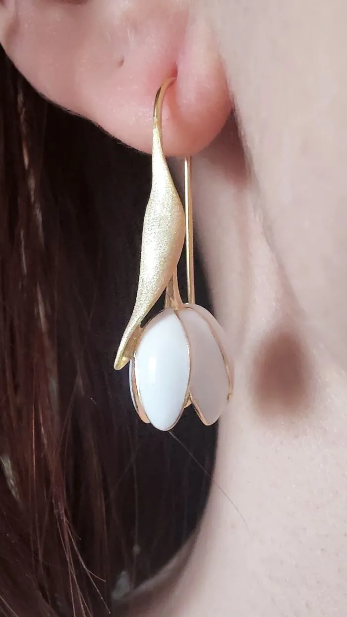 Sorprendida con estos pendientes de tulipán que pedí ayer y he recibido hoy