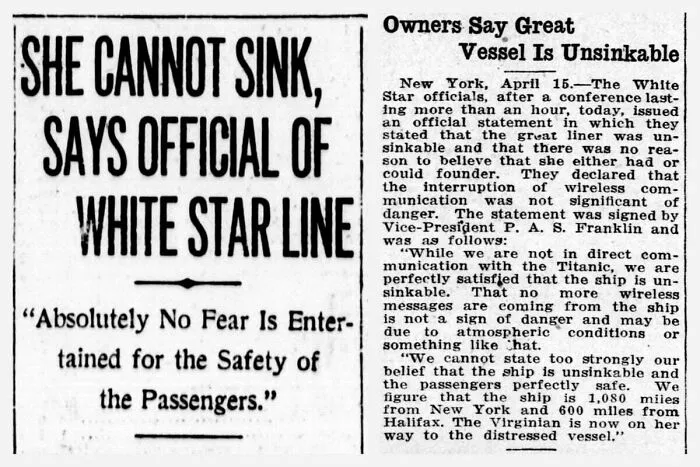 Why Worry, We're On An Unsinkable Ship